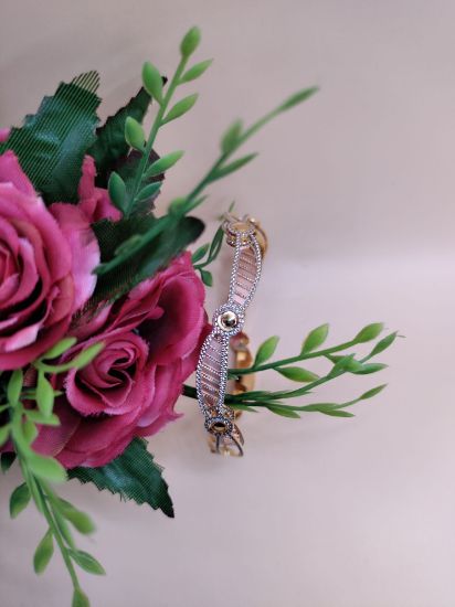 gold machine cut bangles