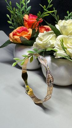 gold machine cut bangles