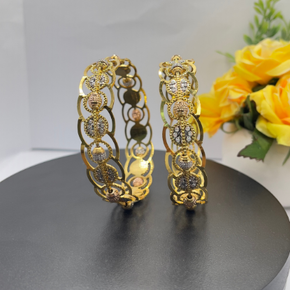 Picture of Royal CNC Gold Tokyo Bangles With Lazer Welding 