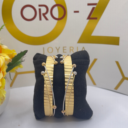 Picture of Classy Tokyo CNC Bangles With Small Floral Design  