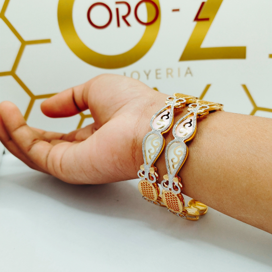 Double-Layer Tokyo CNC Bangles with Fancy Design