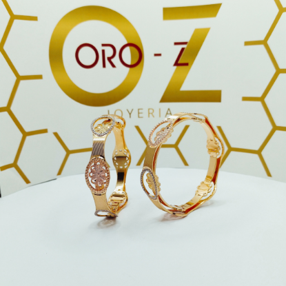 Picture of Royal Dual Layer Gold CNC Tokyo Double Bangles 