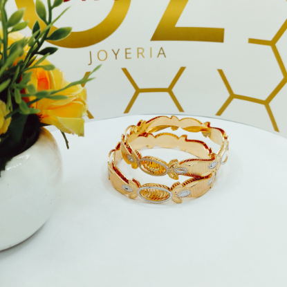 Picture of Board With Line Design CNC Tokyo Double Bangle