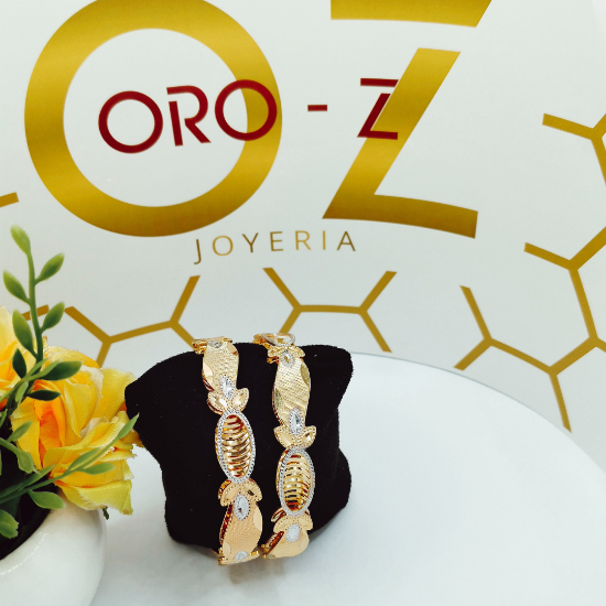 Tokyo Double CNC Gold Bangles