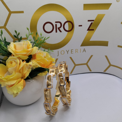 Picture of Tokyo Dual layer Gold Groovy Bangles