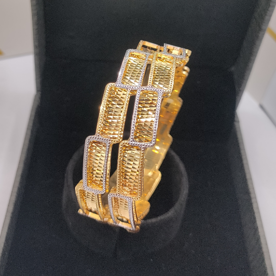 22K Dual Layer Gold Bangles
