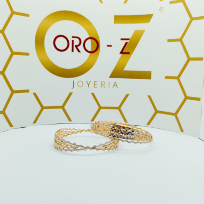 Picture of New CNC Sydney Traditional With Modern Fusion Gold Bangles
