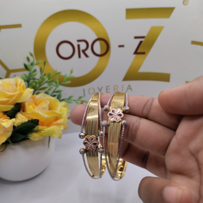 Picture of Aromatic With Floral Design Sydney CNC Gold Bangles