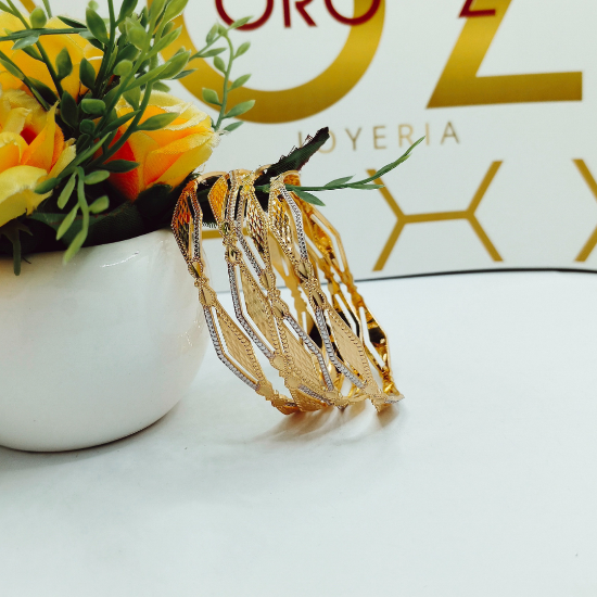 Picture of ORO-Z Quaint Design Sydney Gold CNC Bangles