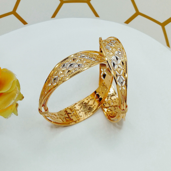 Picture of New ORO-Z Filigree CNC Sydney Gold Bangles 