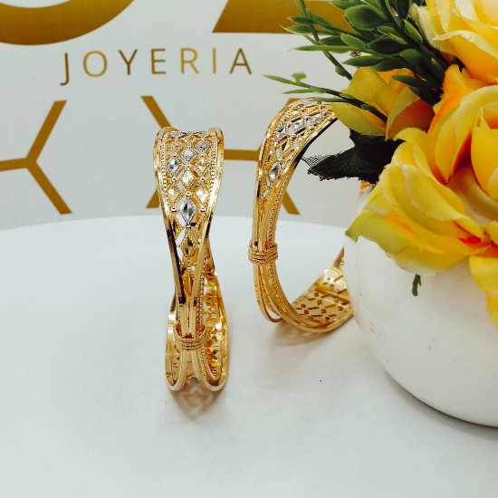Picture of New ORO-Z Filigree CNC Sydney Gold Bangles 