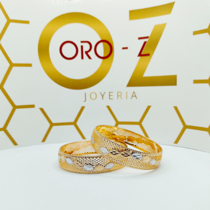 Picture of ORO-Z CNC Plump Rich Gold Bangles 