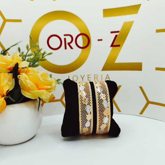 Picture of ORO-Z CNC Plump Rich Gold Bangles 