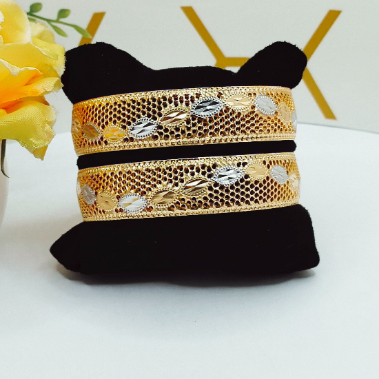 Picture of ORO-Z CNC Plump Rich Gold Bangles 