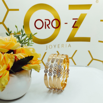 Picture of Snazzy CNC Laser Cutting Gold Bangles