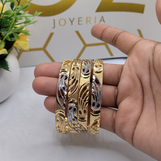 Picture of ORO-Z Glide London CNC Gold Bangles