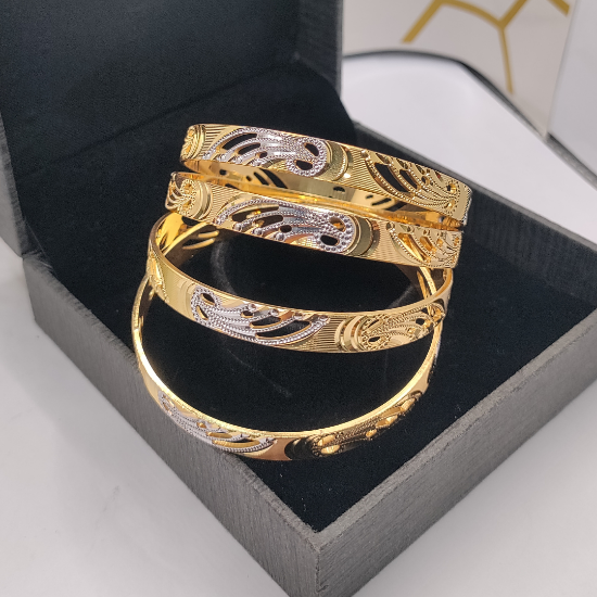 Picture of ORO-Z Glide London CNC Gold Bangles