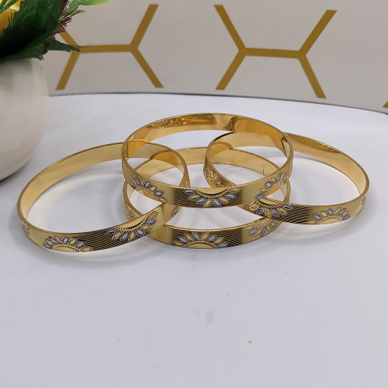 Picture of Ravishing Style London Gold CNC Bangles