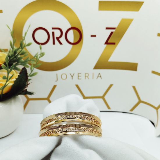 Picture of New ORO-Z Charming London CNC Gold Bangles