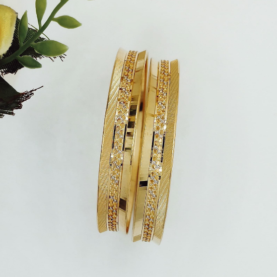 Picture of New ORO-Z Charming London CNC Gold Bangles