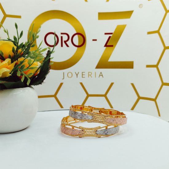 Picture of Tiny Bloom Design London CNC Gold Bangles