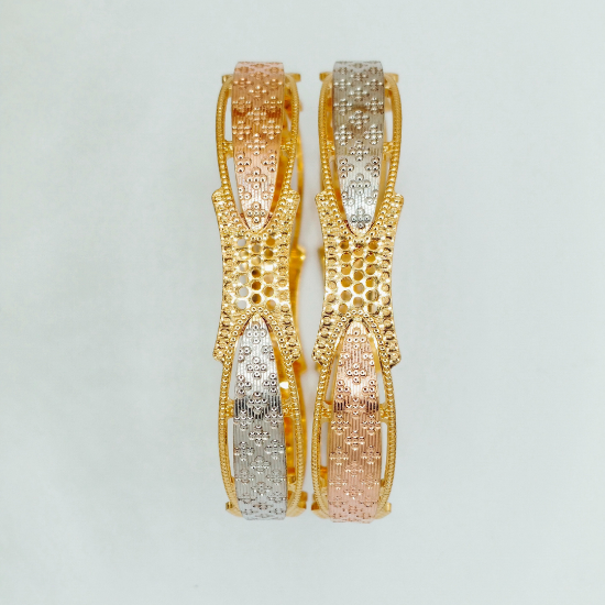 Picture of Tiny Bloom Design London CNC Gold Bangles