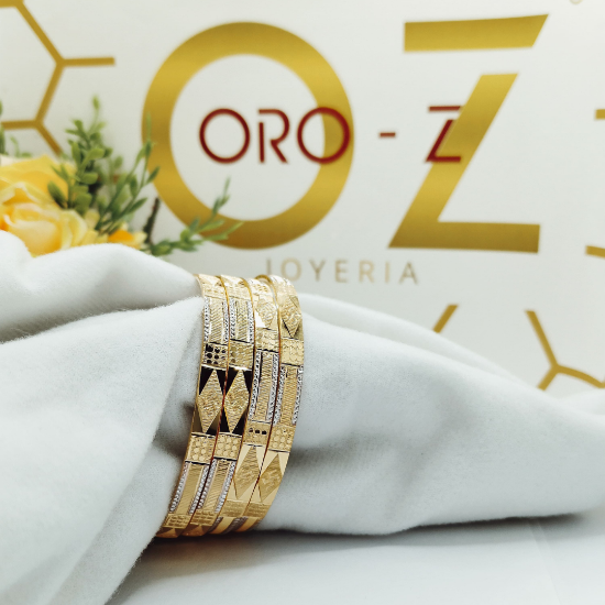 Picture of London CNC Traditional Style Gold Bangles