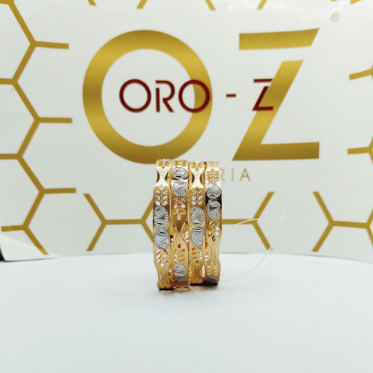 Picture of New Flashy London CNC Gold Bangles