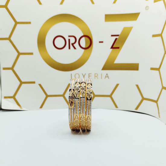 Elegant Floral Gold Bangles